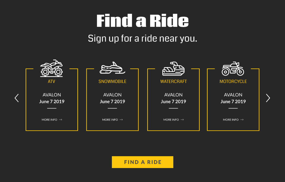 Ride For Dad website design